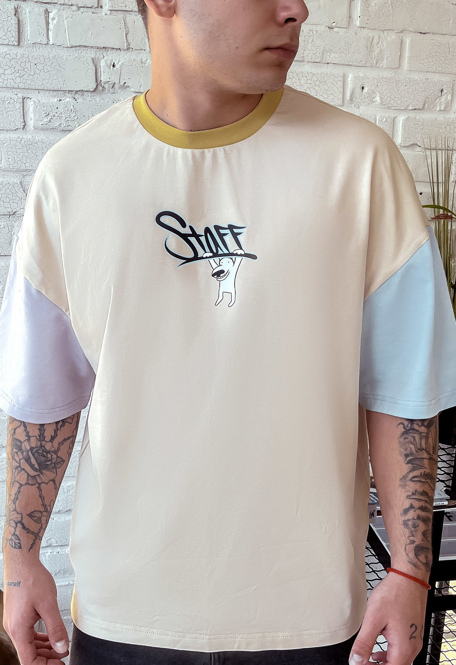 Koszulka Staff x White Dog logo oversize