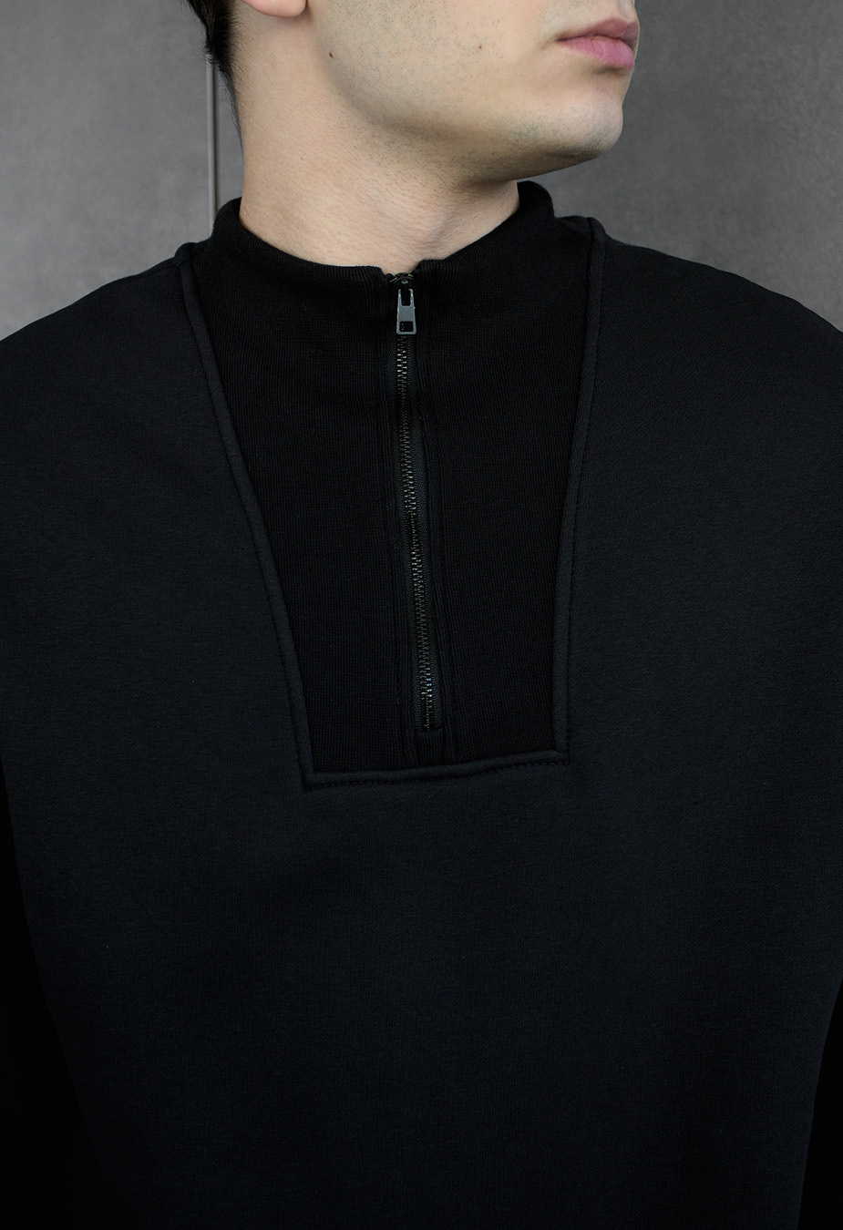 Bluza Staff black2 zip oversize fleece