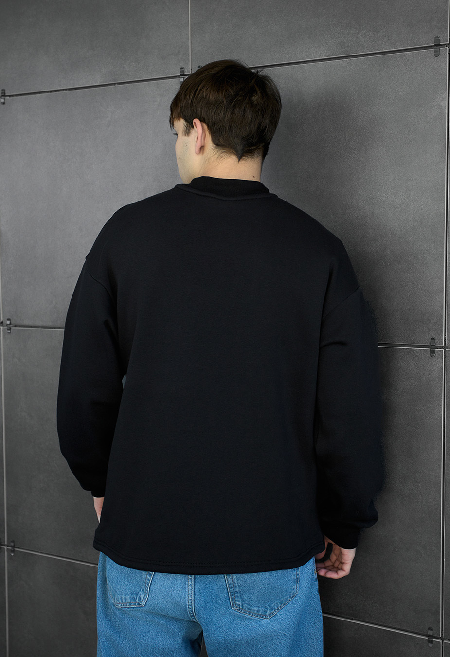 Bluza Staff black2 zip oversize fleece