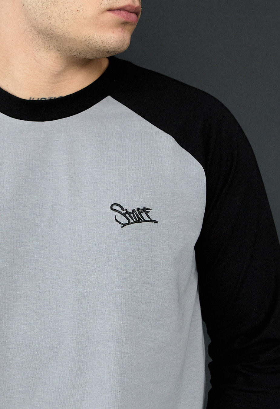 Longsleeve Staff logo gray & black