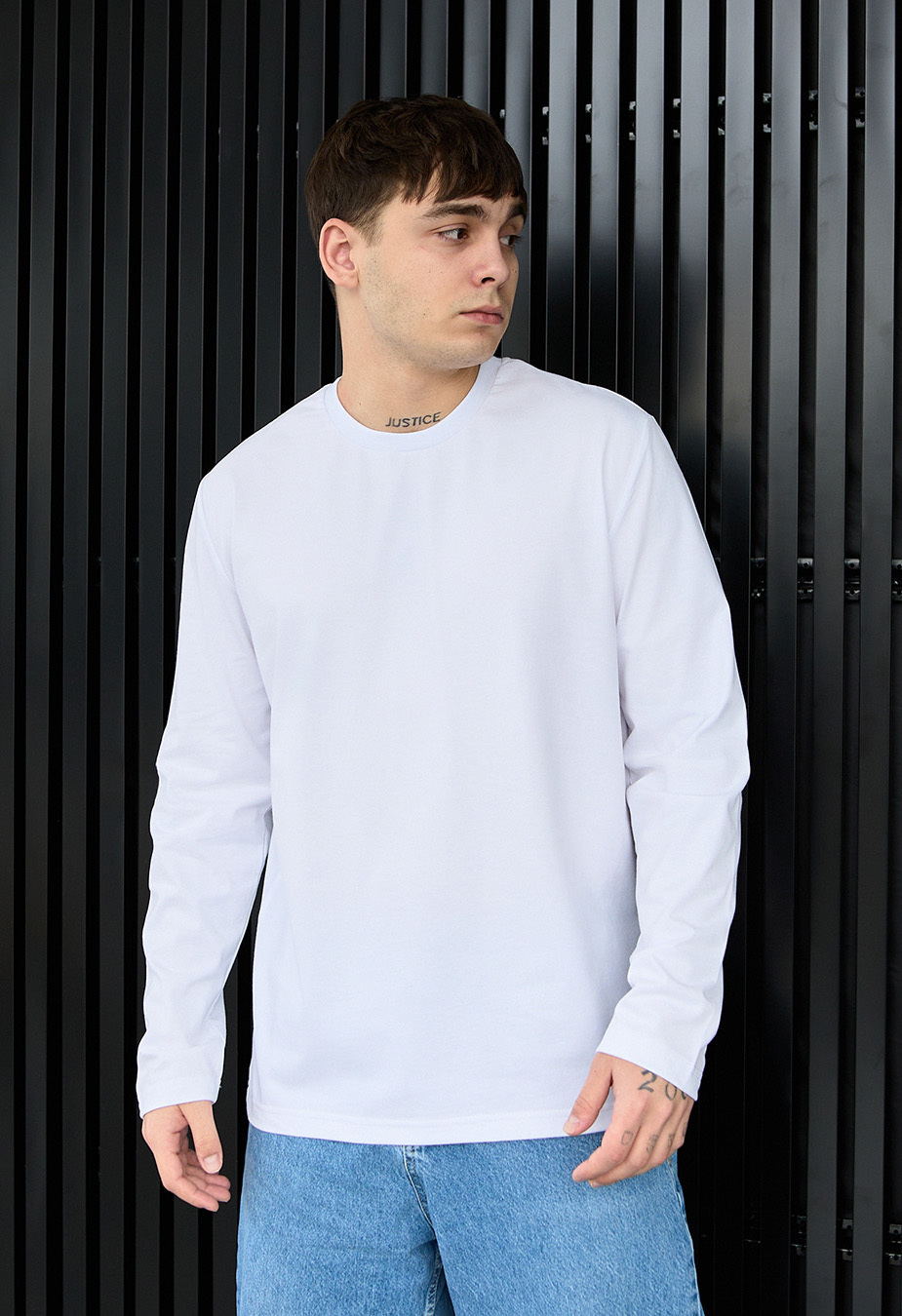 Longsleeve Staff white basic