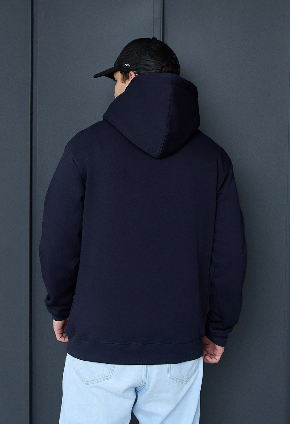 Bluza z kapturem Staff navy basic fleece