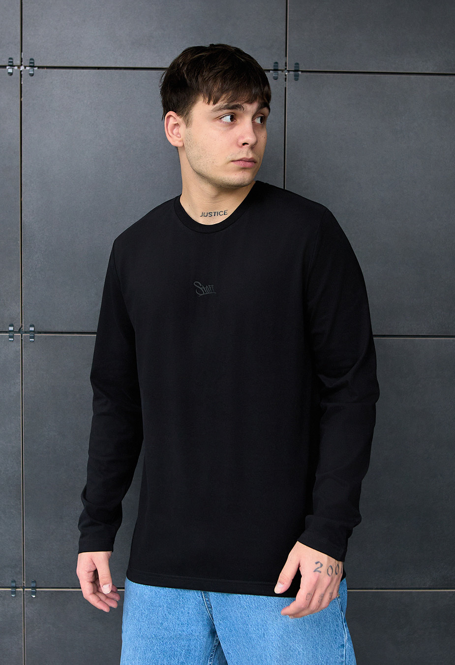 Longsleeve Staff black logo