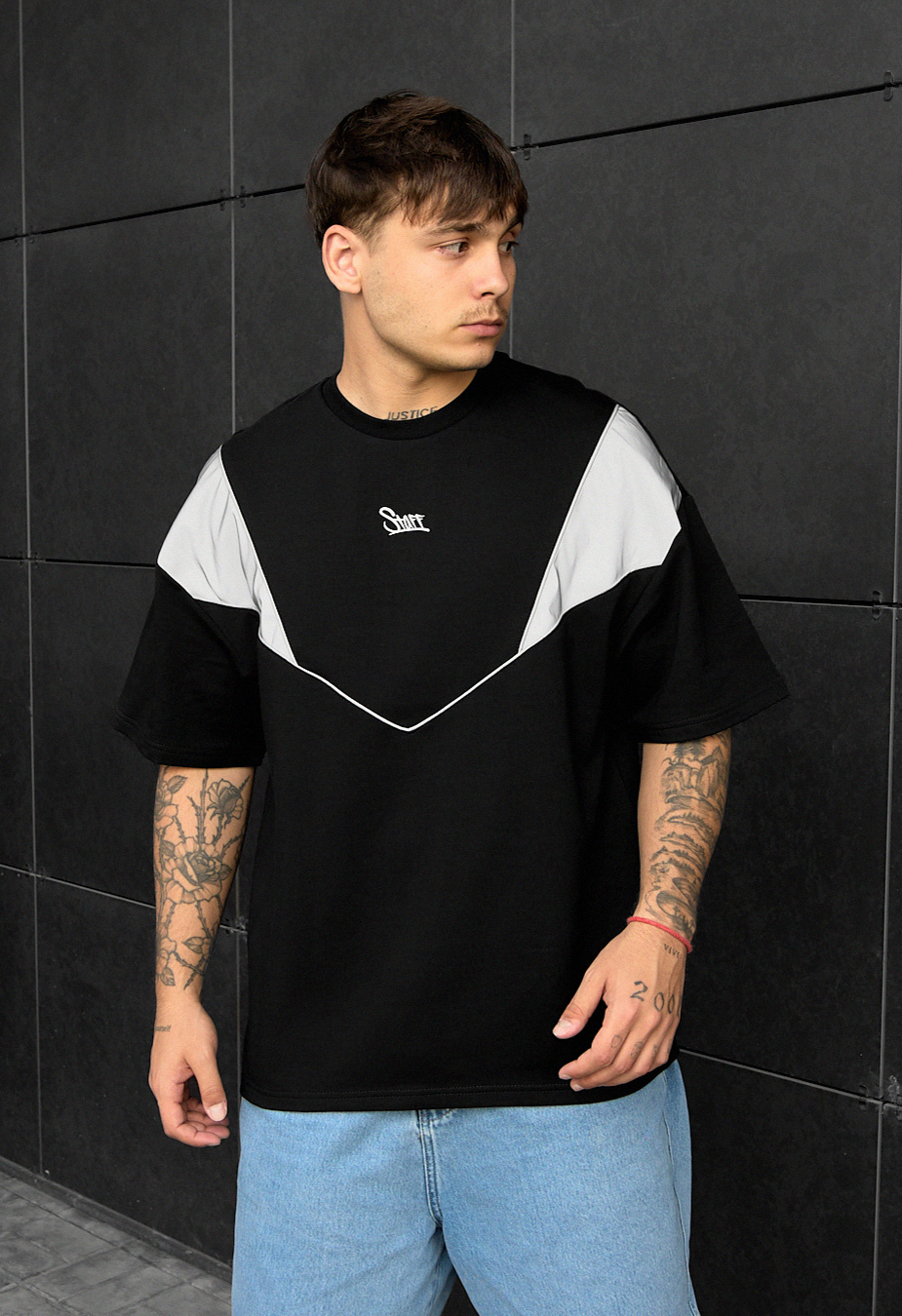 Koszulka Staff reflective logo oversize