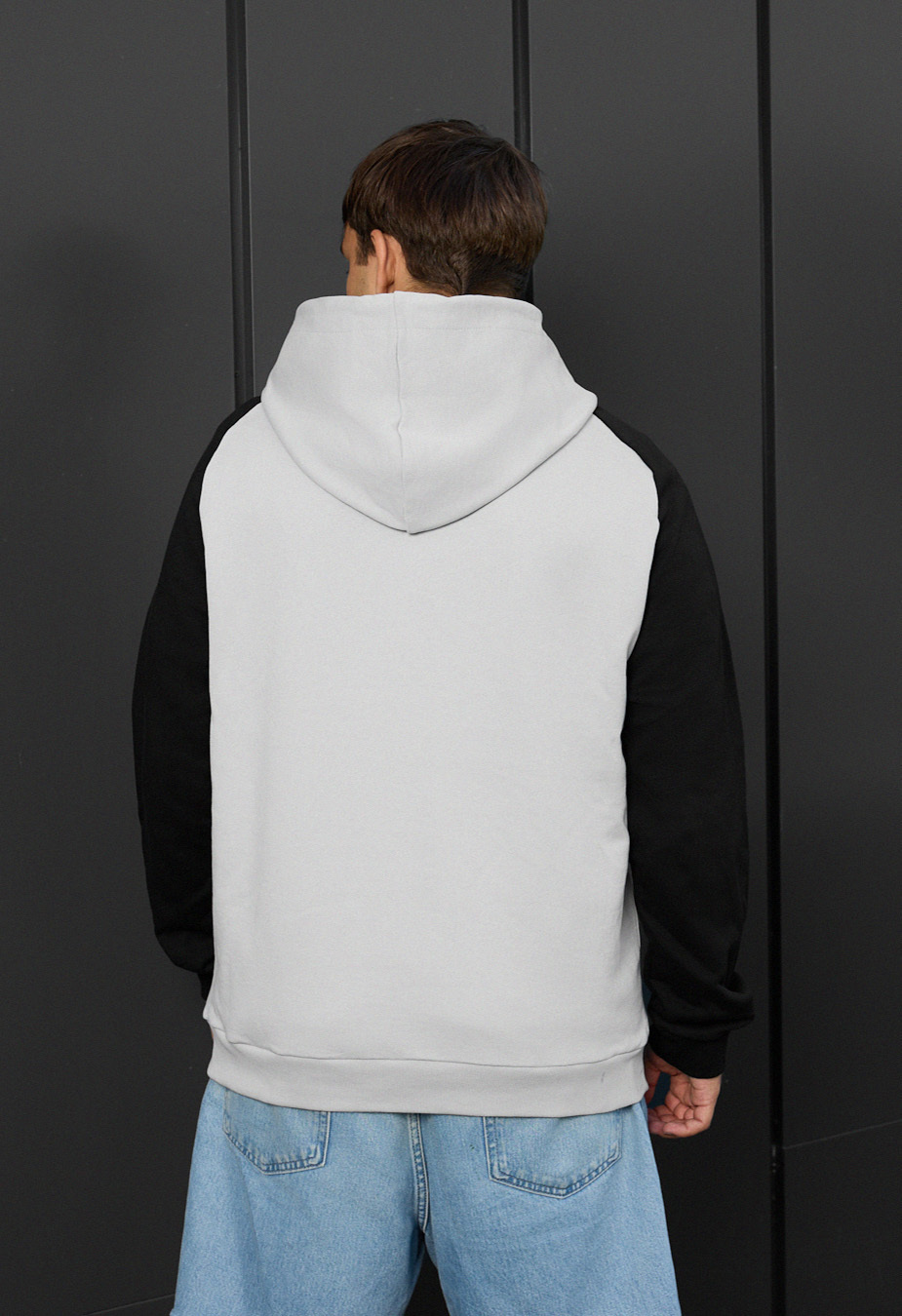 Bluza Staff light gay & black oversize