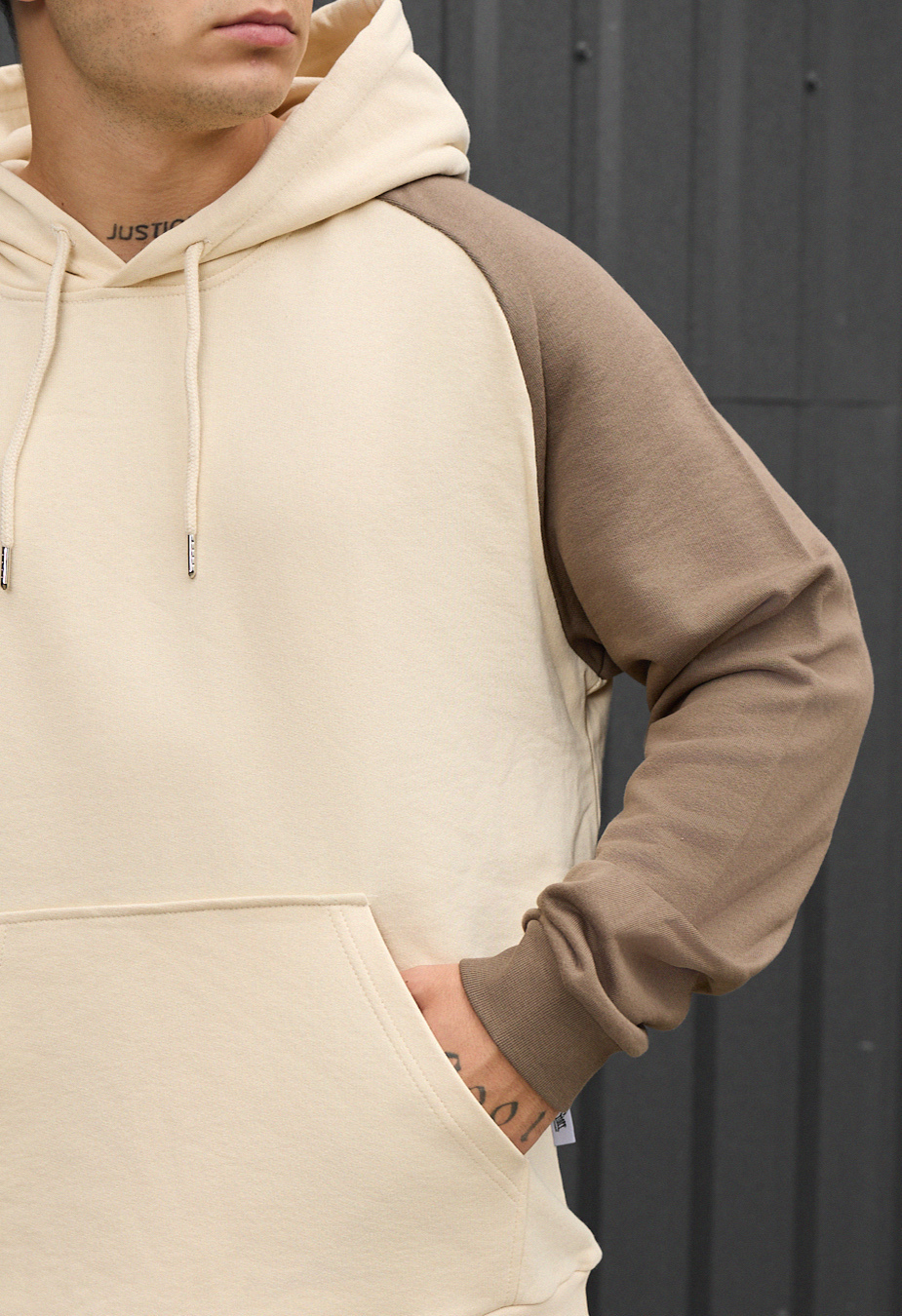 Bluza Staff milk & brown oversize
