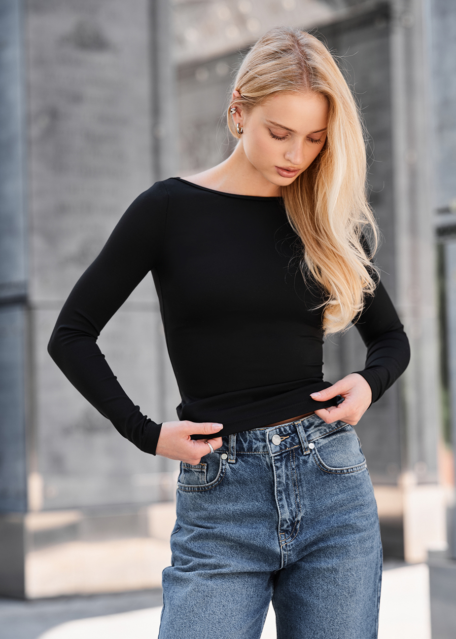 Longsleeve Staff ho black