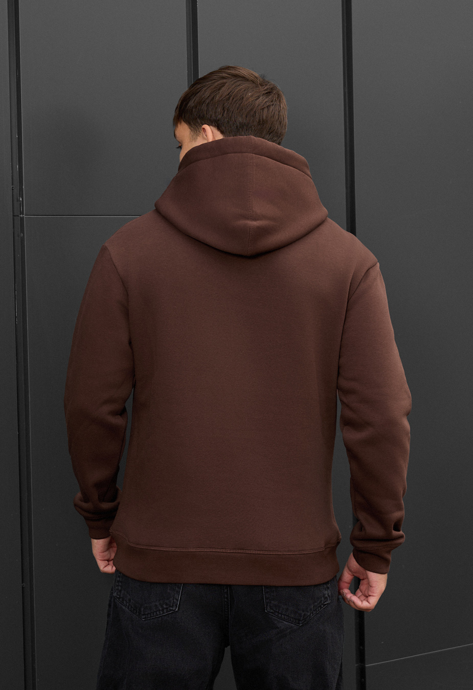 Bluza z kapturem Staff brown basic fleece