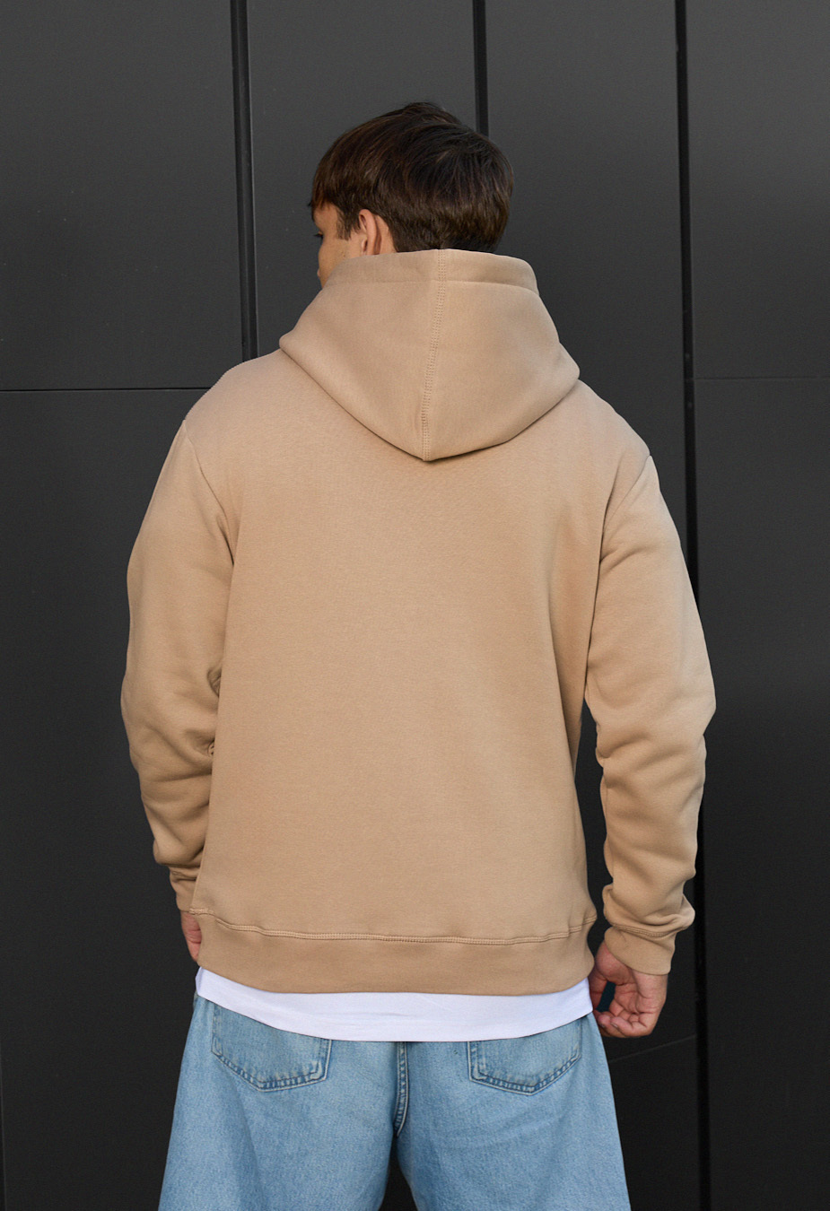 Bluza z kapturem Staff beige basic fleece