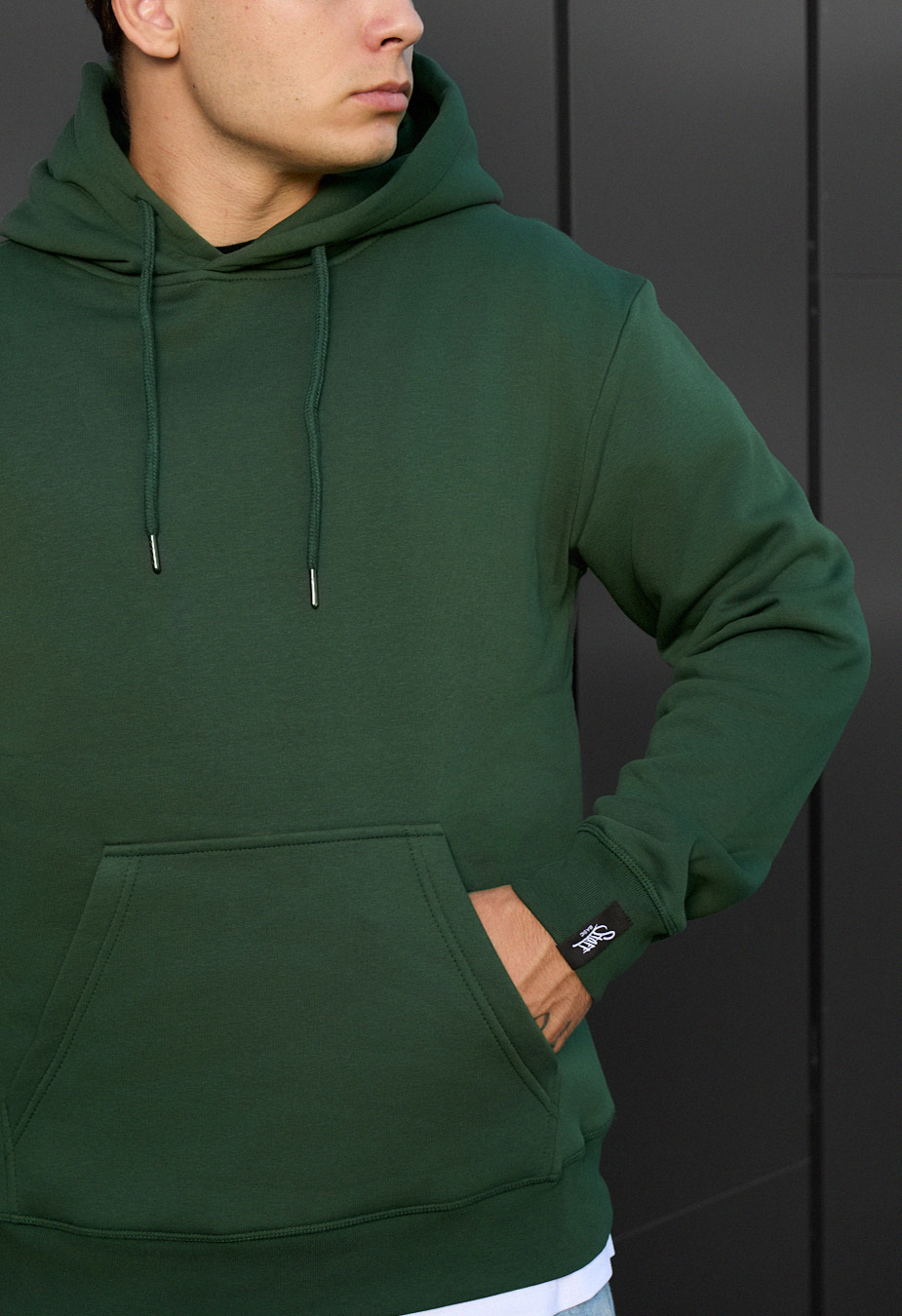 Bluza Staff green basic fleece