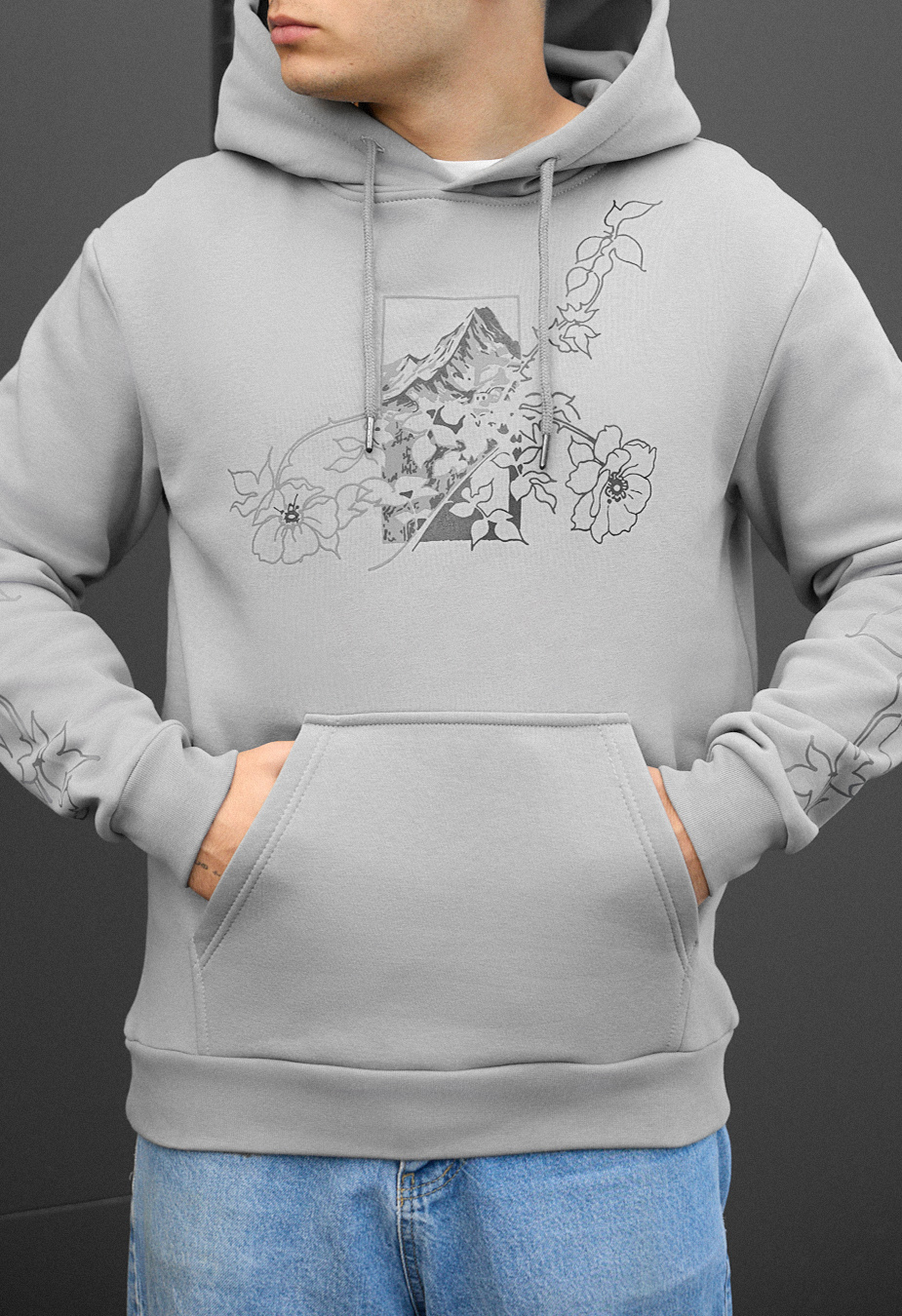 Bluza Staff mountain & flowers fleece