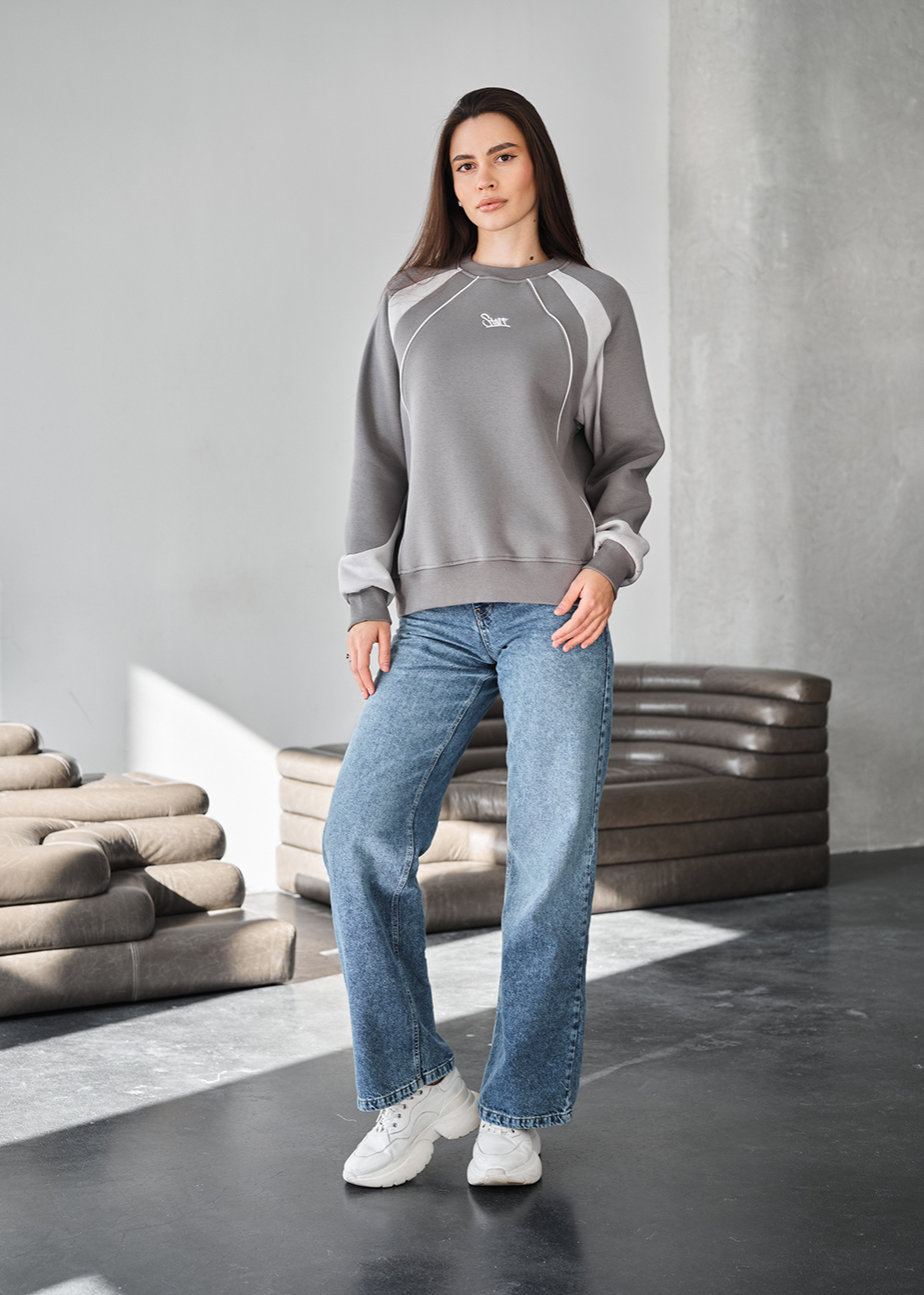 Bluza Staff sim gray oversize fleece