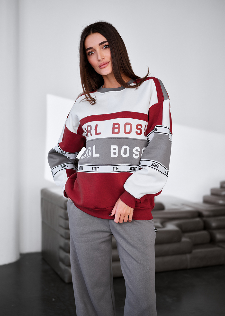 Bluza Staff girl boss 1 oversize fleece