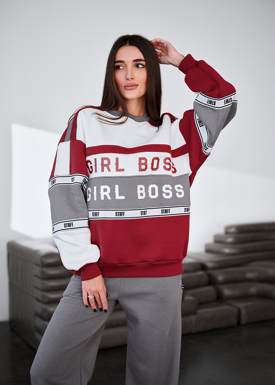 Bluza Staff girl boss 1 oversize fleece
