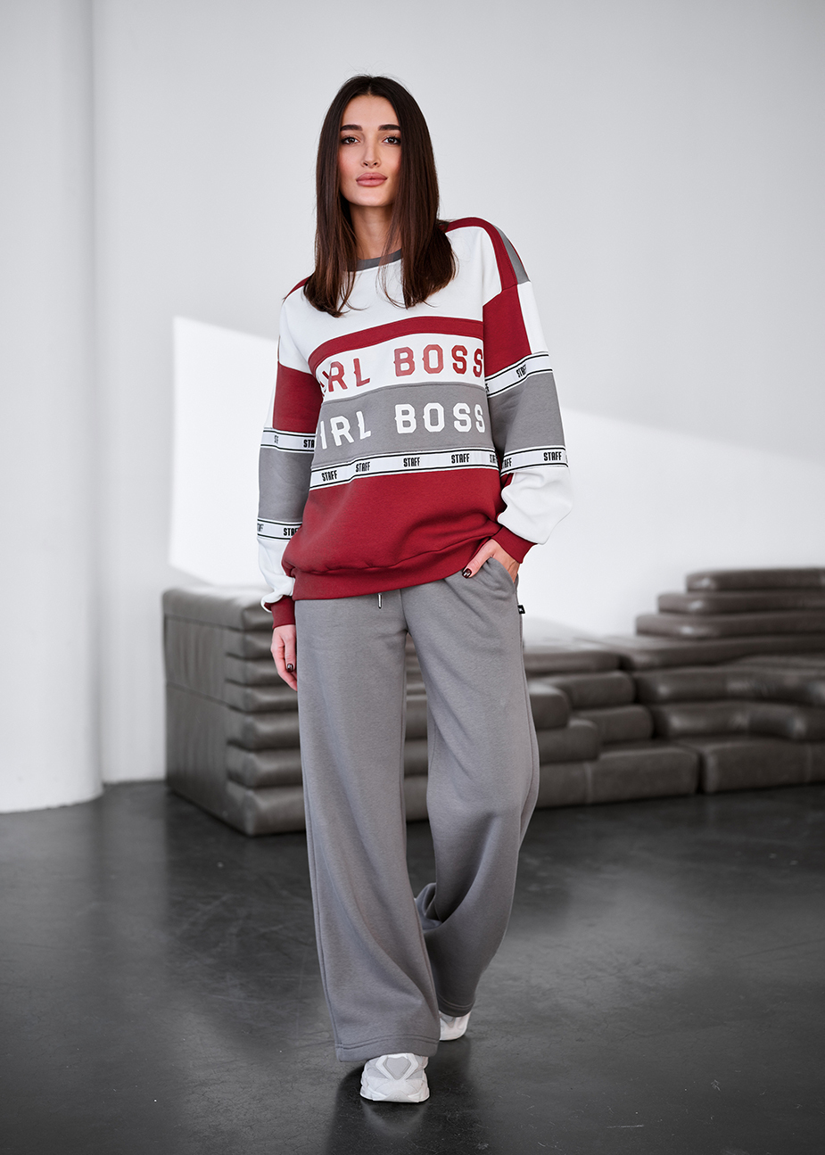 Bluza Staff girl boss 1 oversize fleece