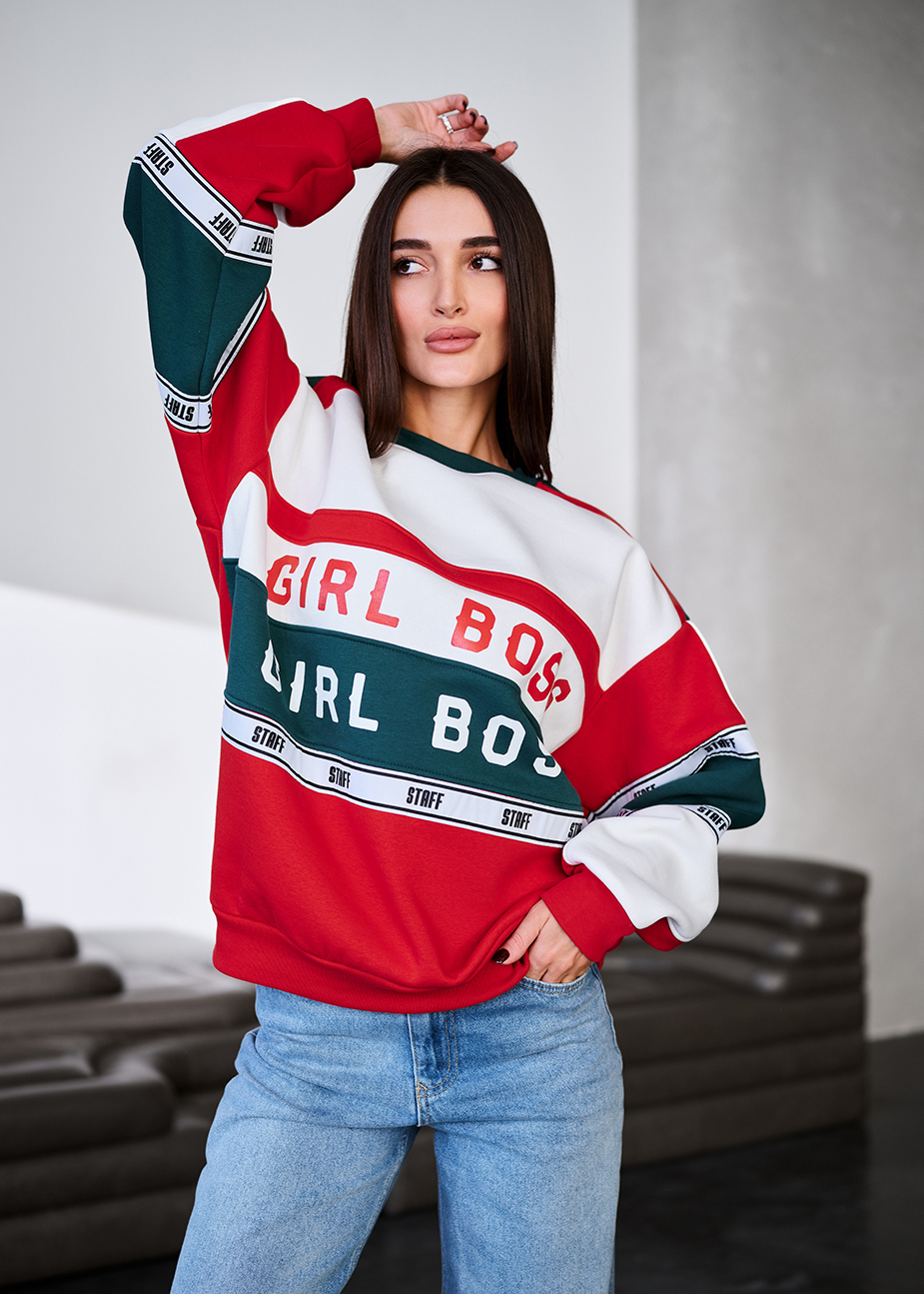 Bluza Staff girl boss 2 oversize fleece
