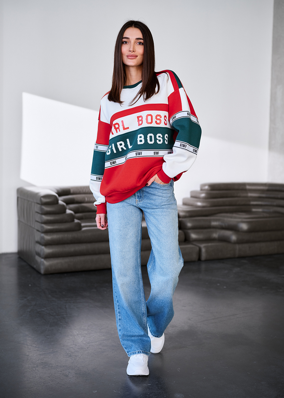 Bluza Staff girl boss 2 oversize fleece