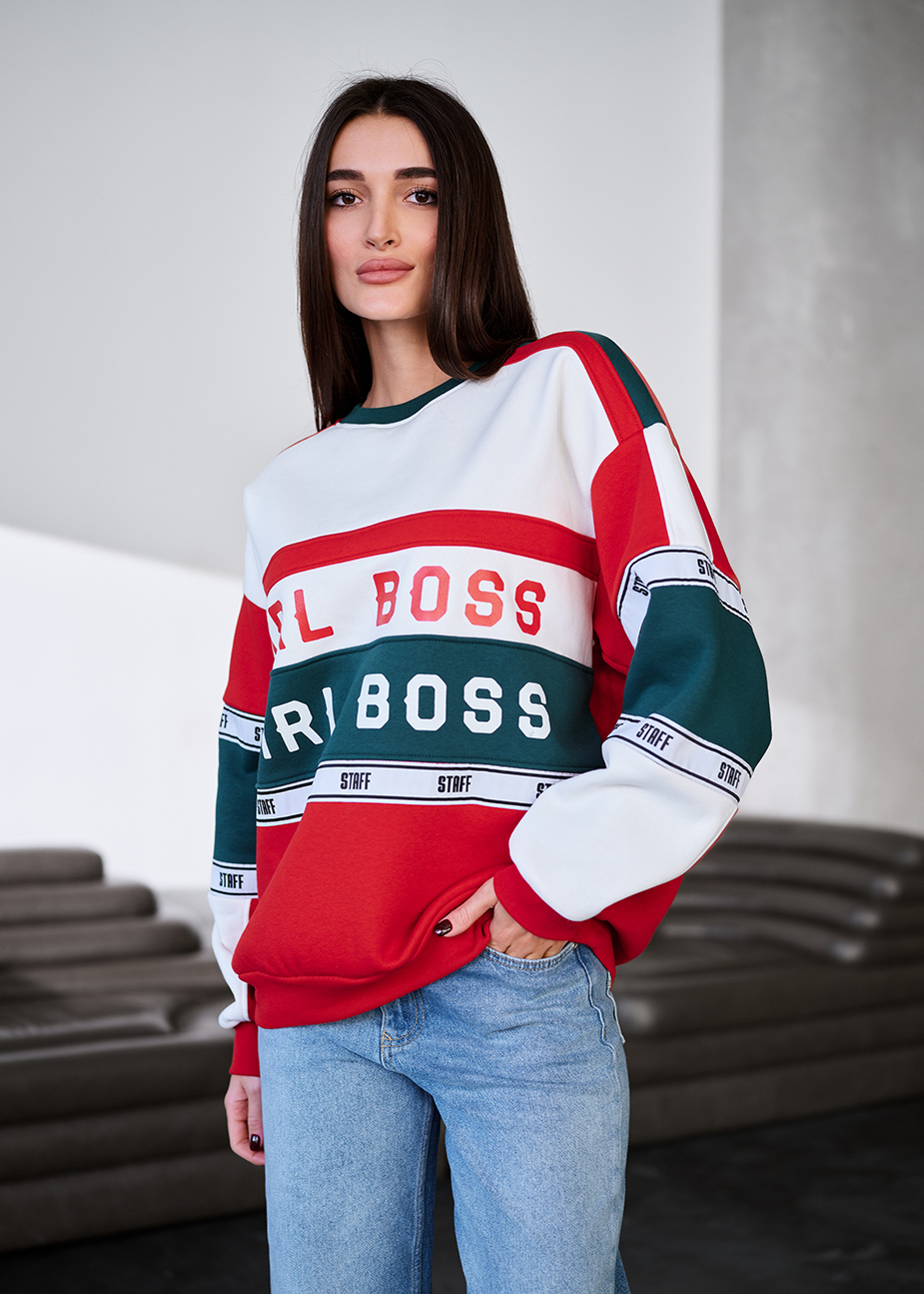 Bluza Staff girl boss 2 oversize fleece