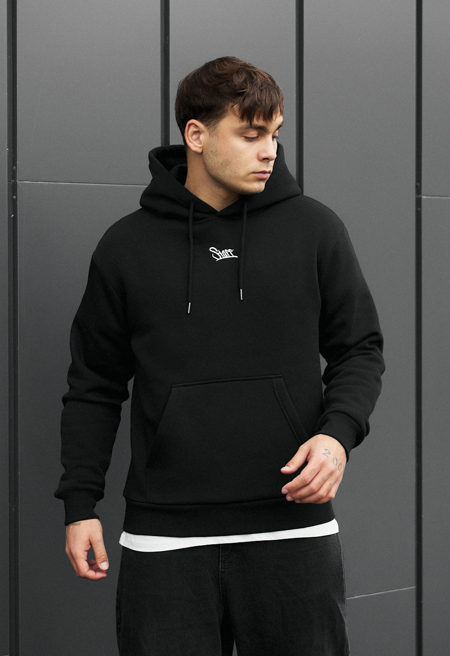 Bluza Staff black logo fleece