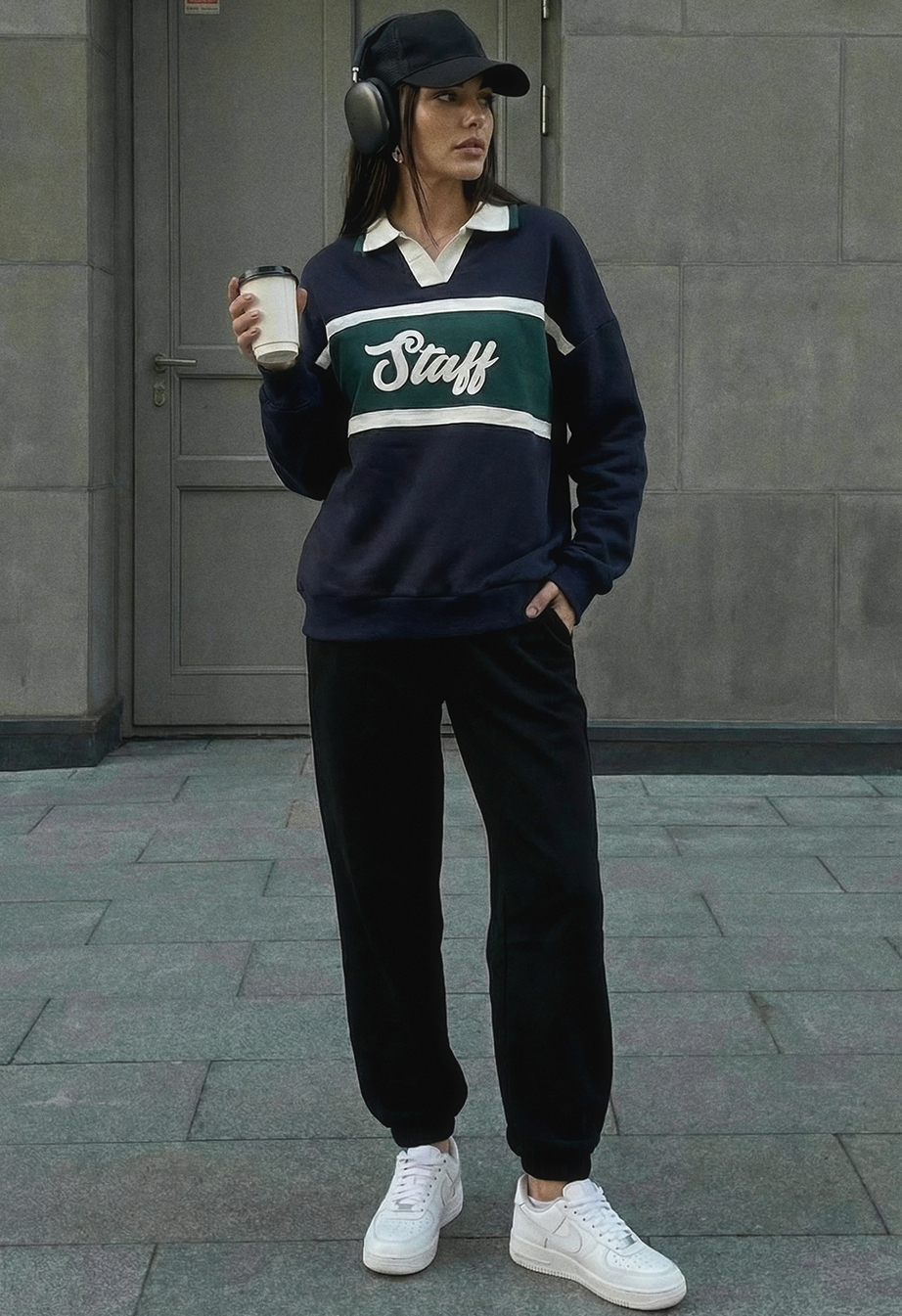 Bluza Staff nul logo oversize fleece