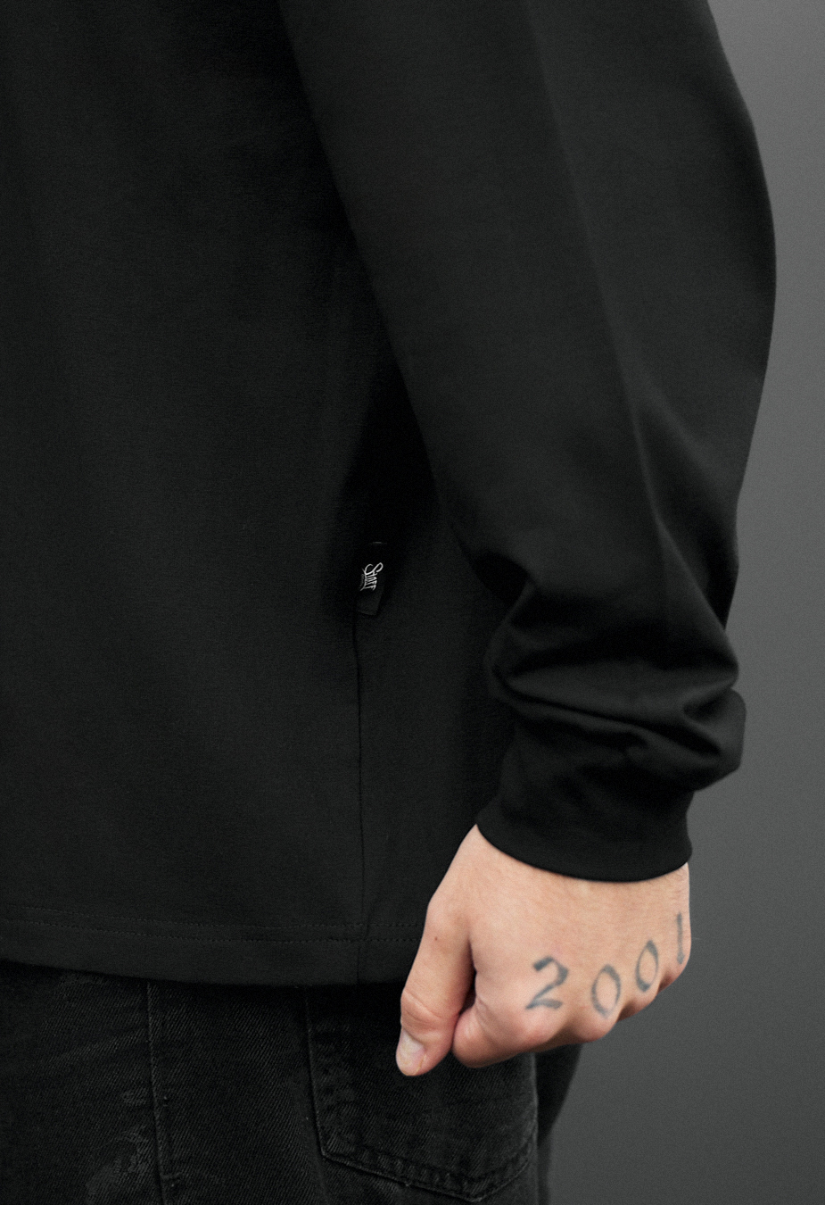 Longsleeve Staff la black oversize