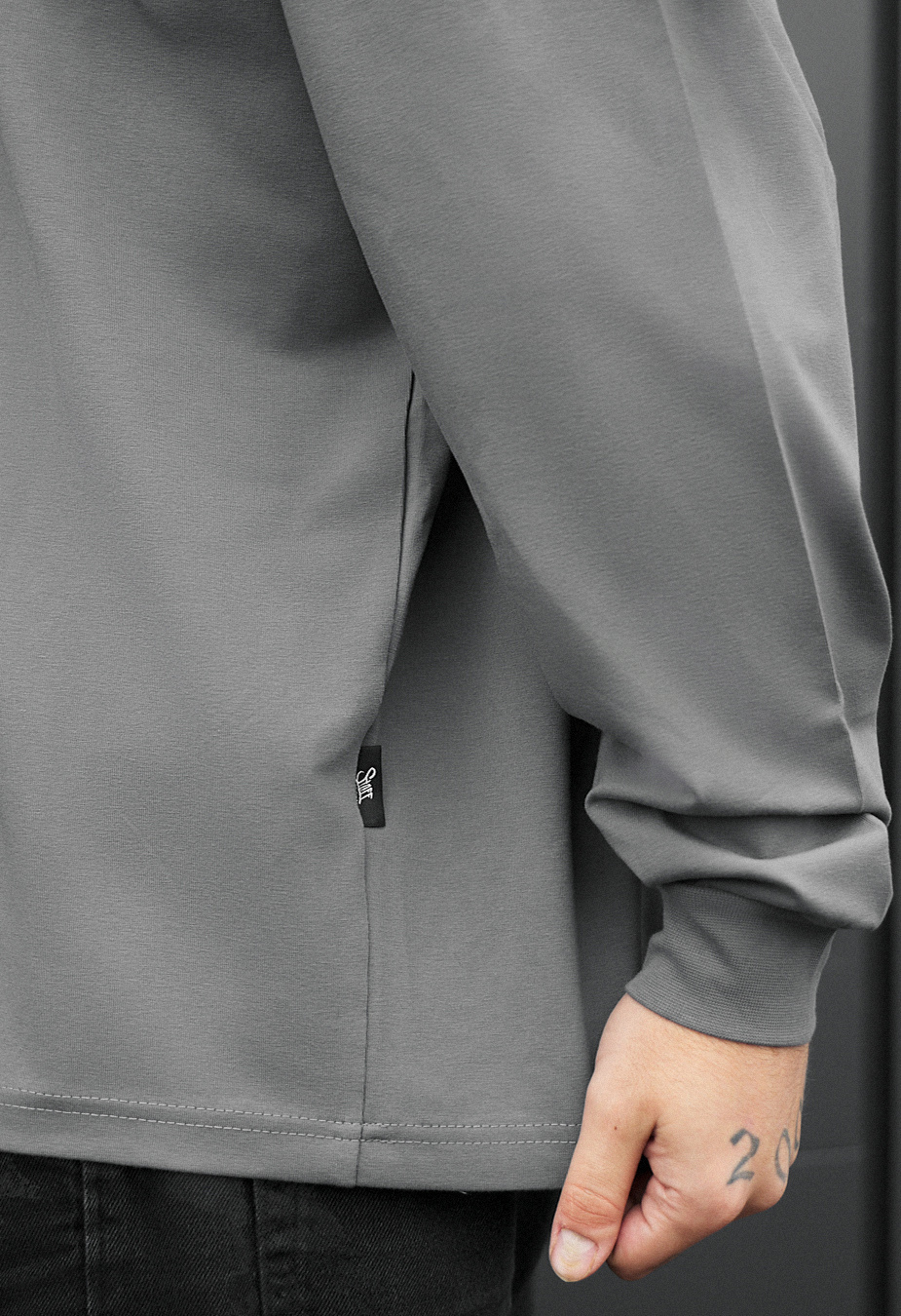 Longsleeve Staff la gray oversize