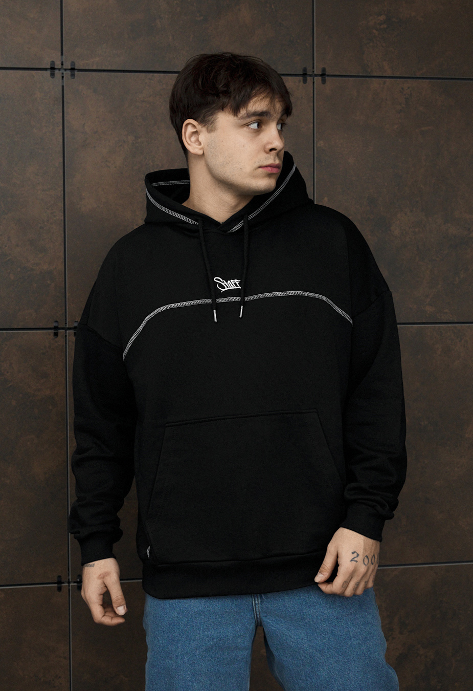 Bluza Staff logo black oversize