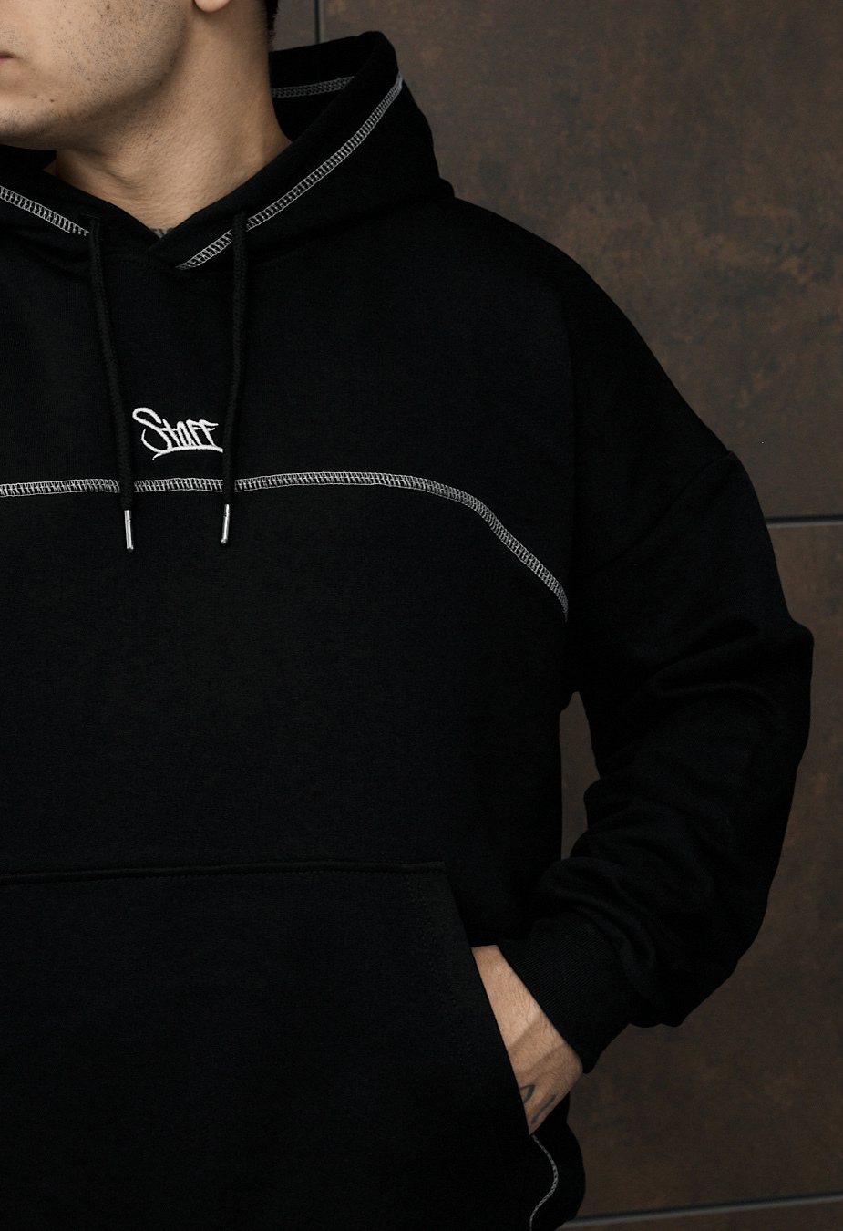 Bluza Staff logo black oversize