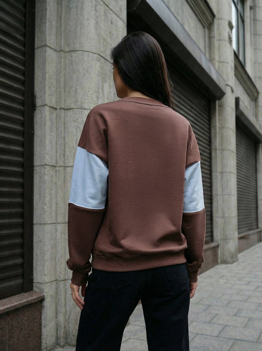 Bluza Staff of brown & light blue oversize