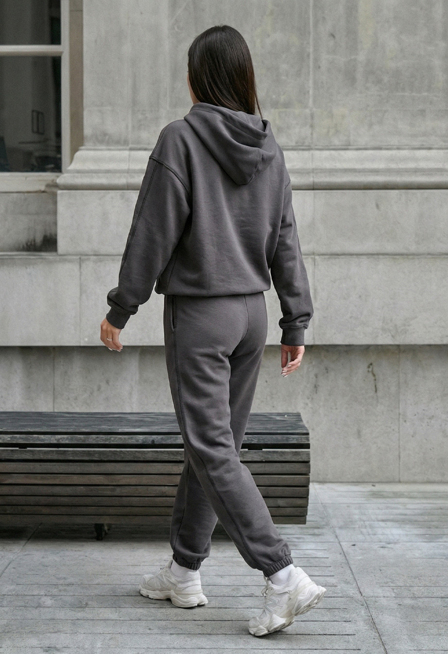 Dres Staff dig dark gray zip oversize