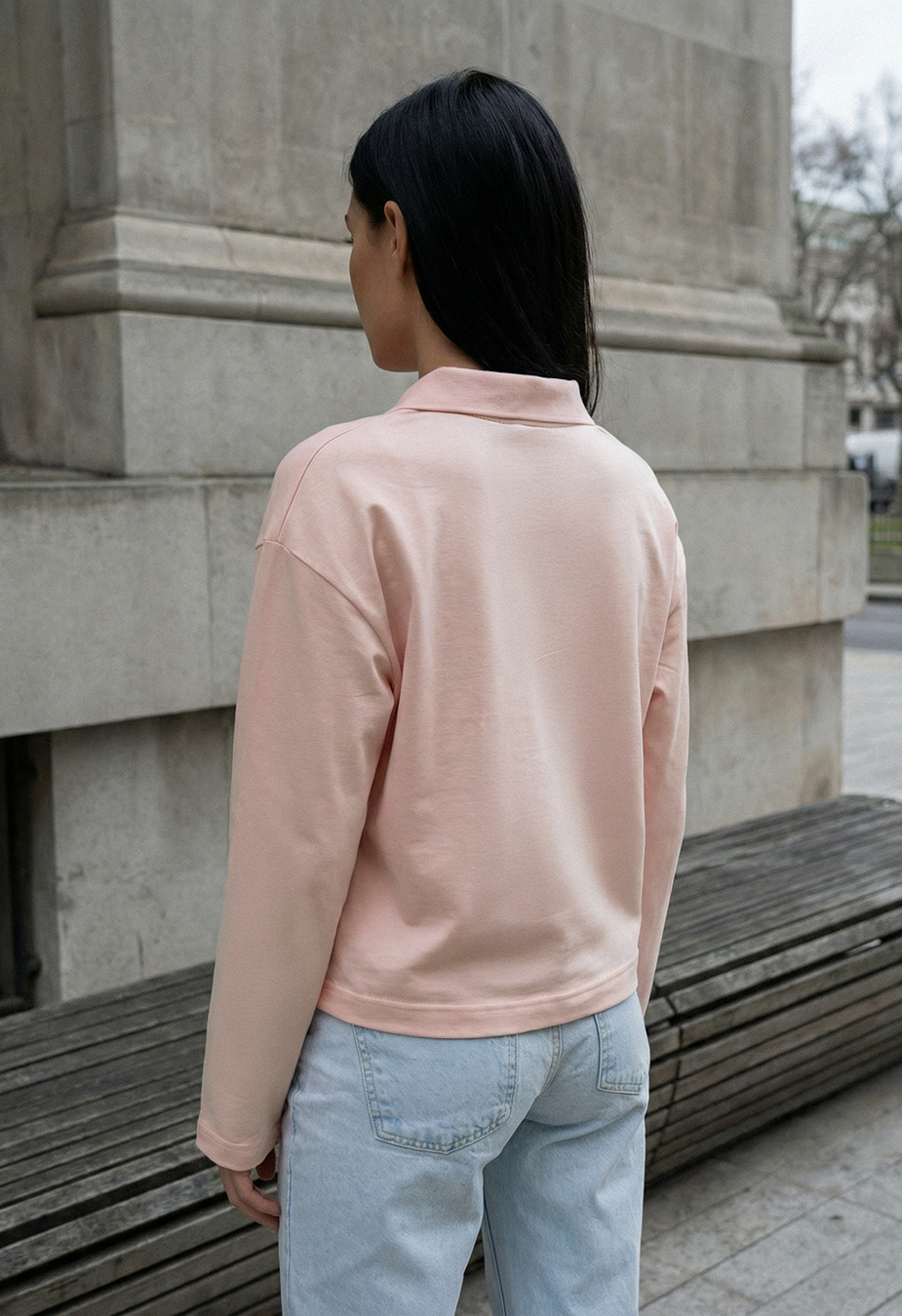 Longsleeve Staff mel coral