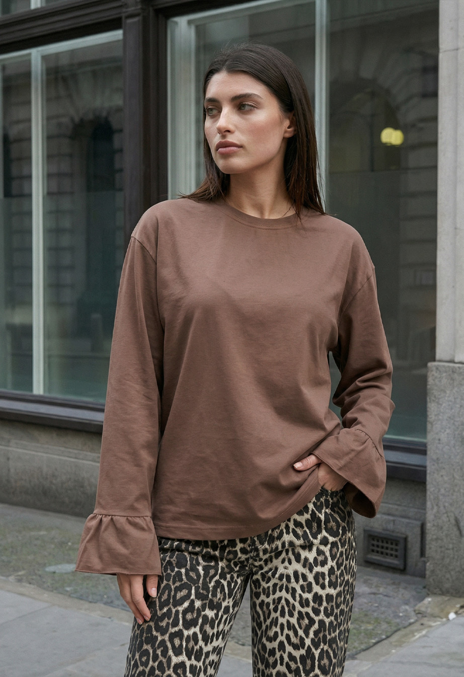 Longsleeve Staff udi brown