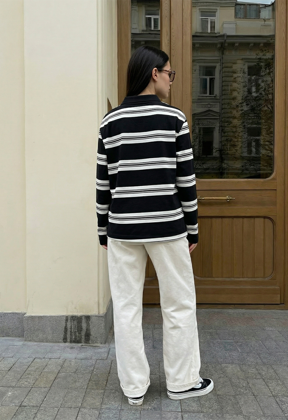 Longsleeve Staff fr black & white