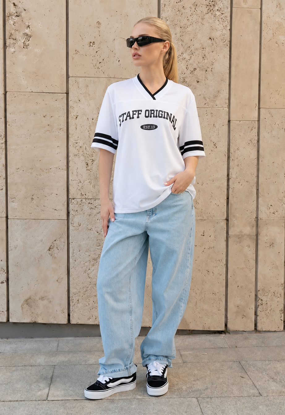 Koszulka Staff original 13 white oversize