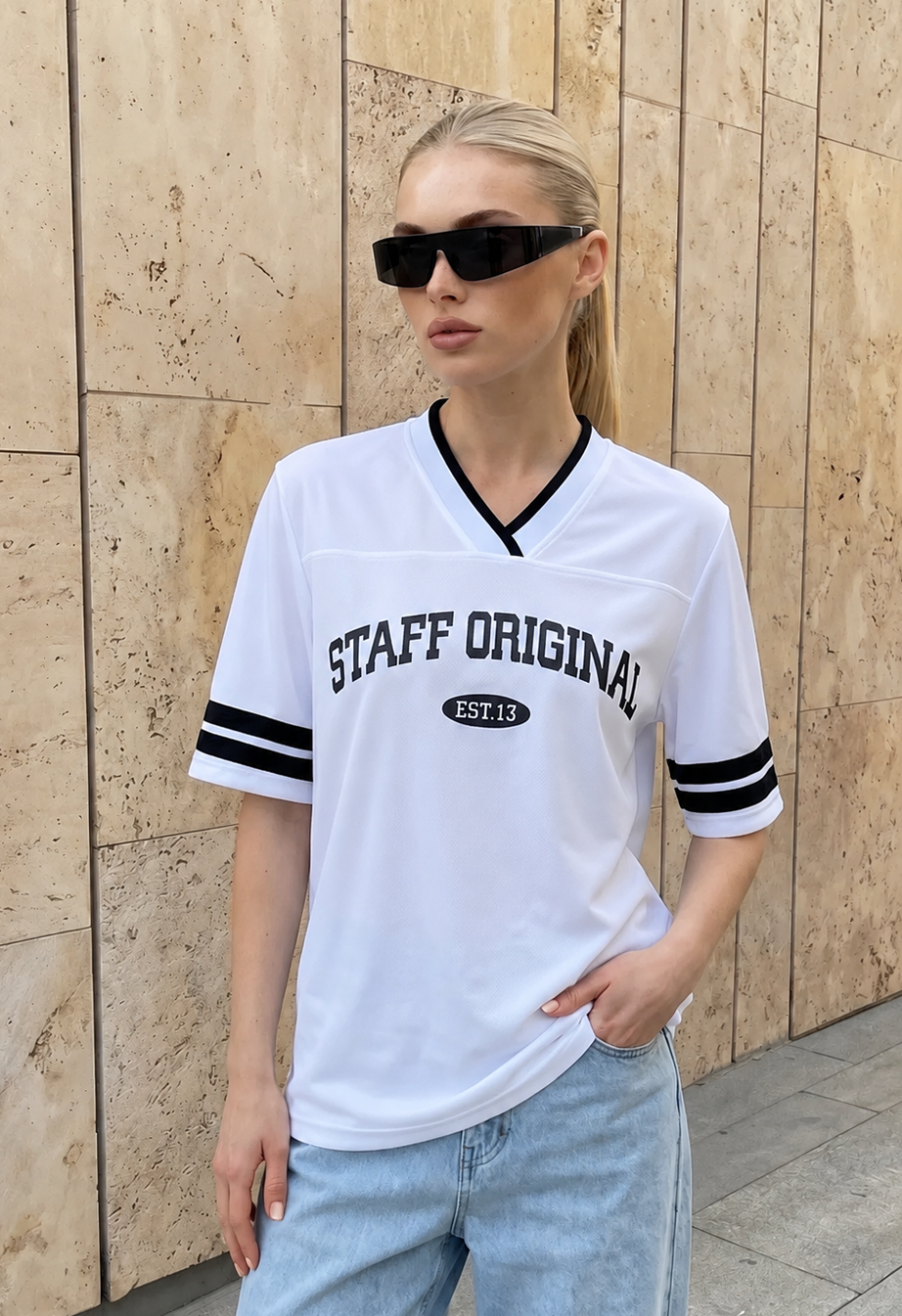 Koszulka Staff original 13 white oversize