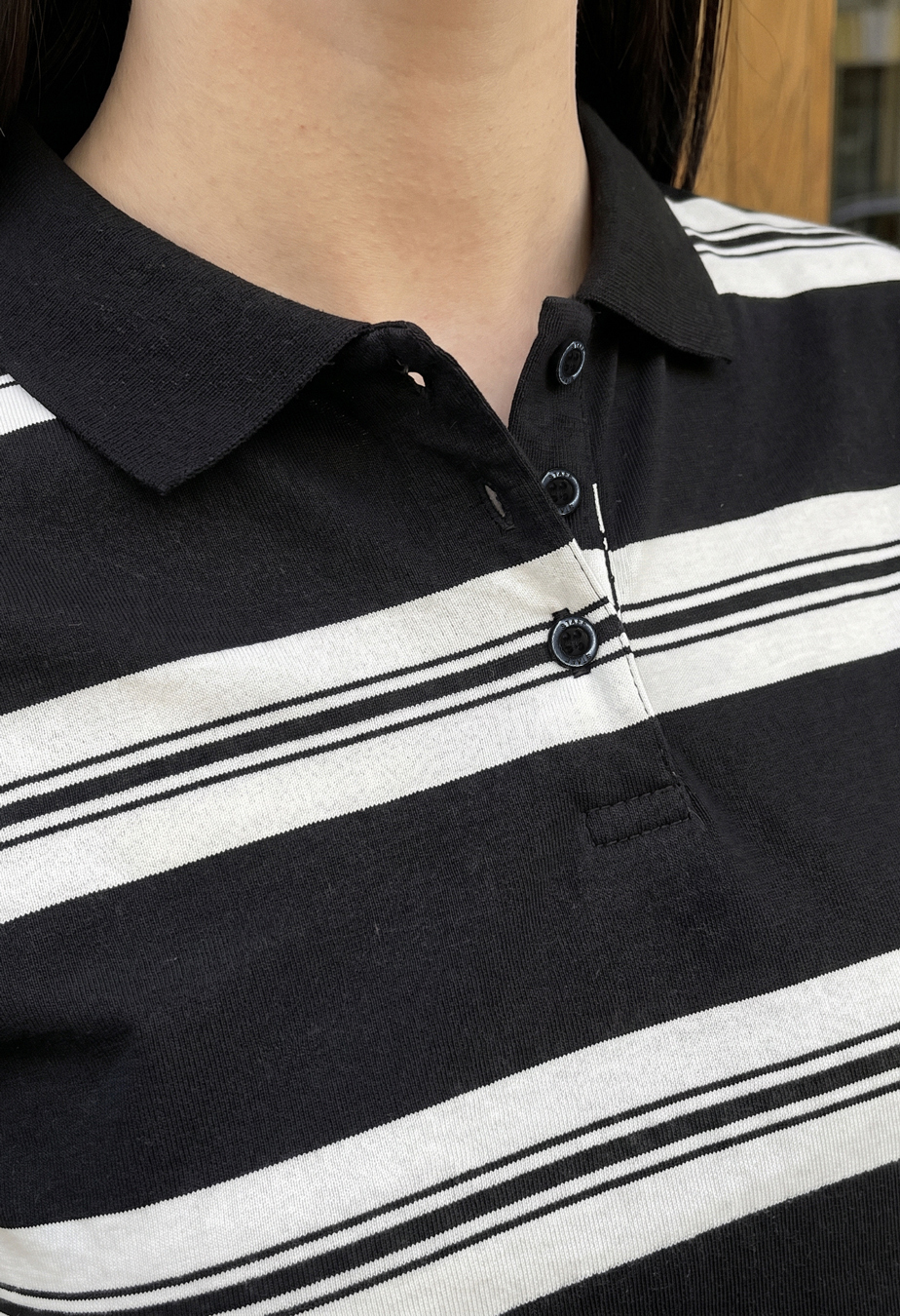 Polo damskie Staff white & black