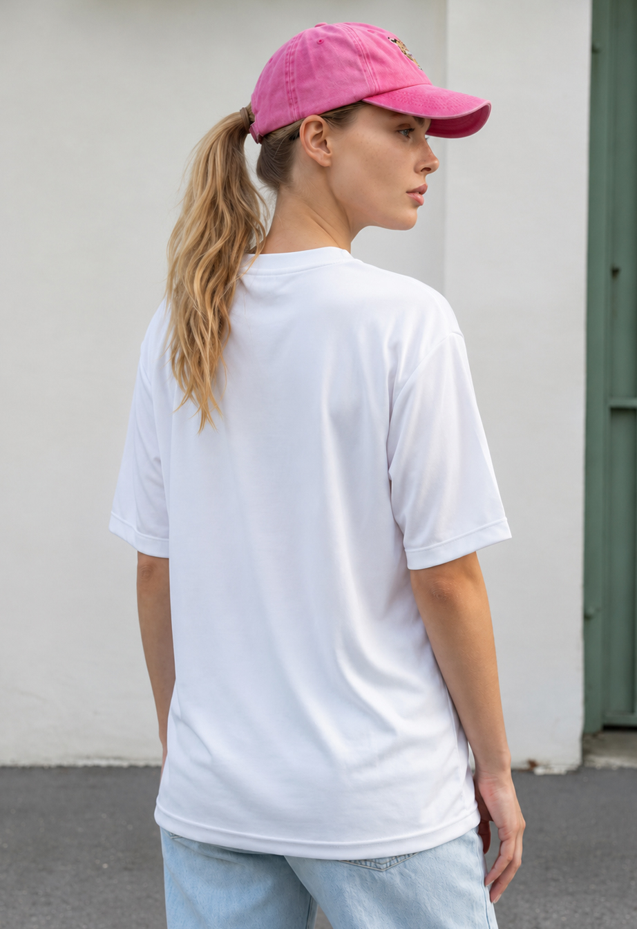 Koszulka Staff 13 powder & white oversize