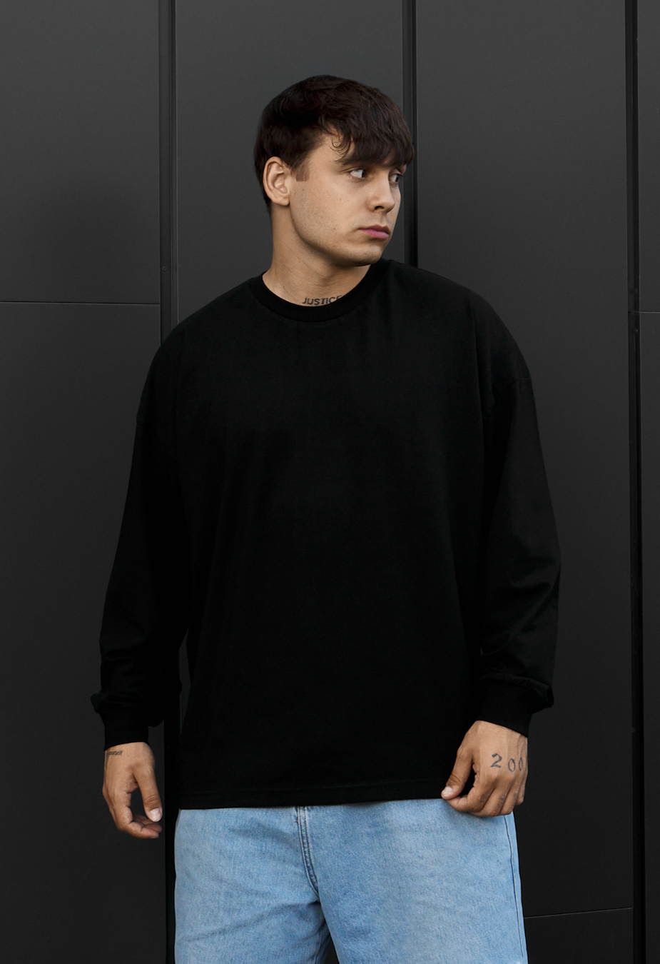 Longsleeve Staff black oversize