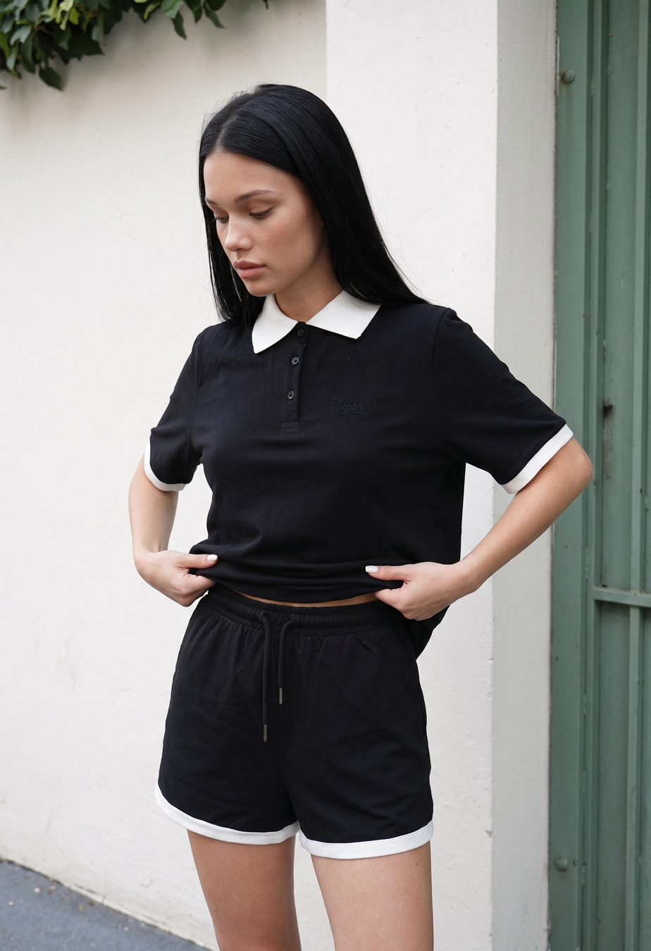 Komplet koszulka + spodenki Staff kolo black