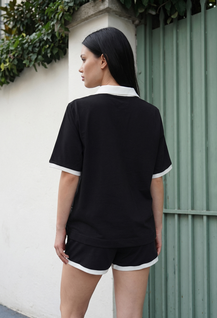 Komplet koszulka + spodenki Staff kolo black
