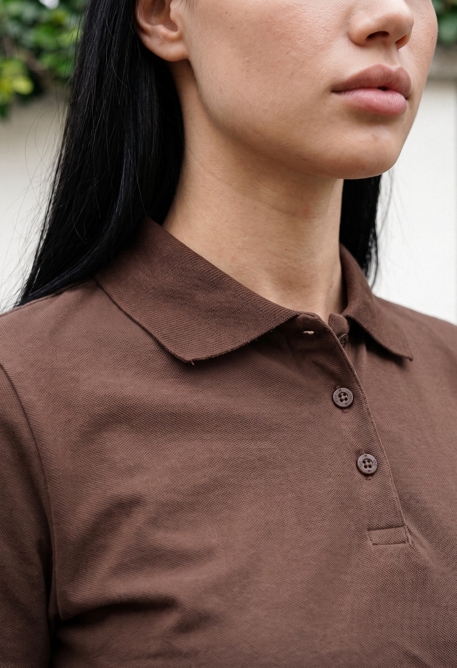 Polo Staff brown logo