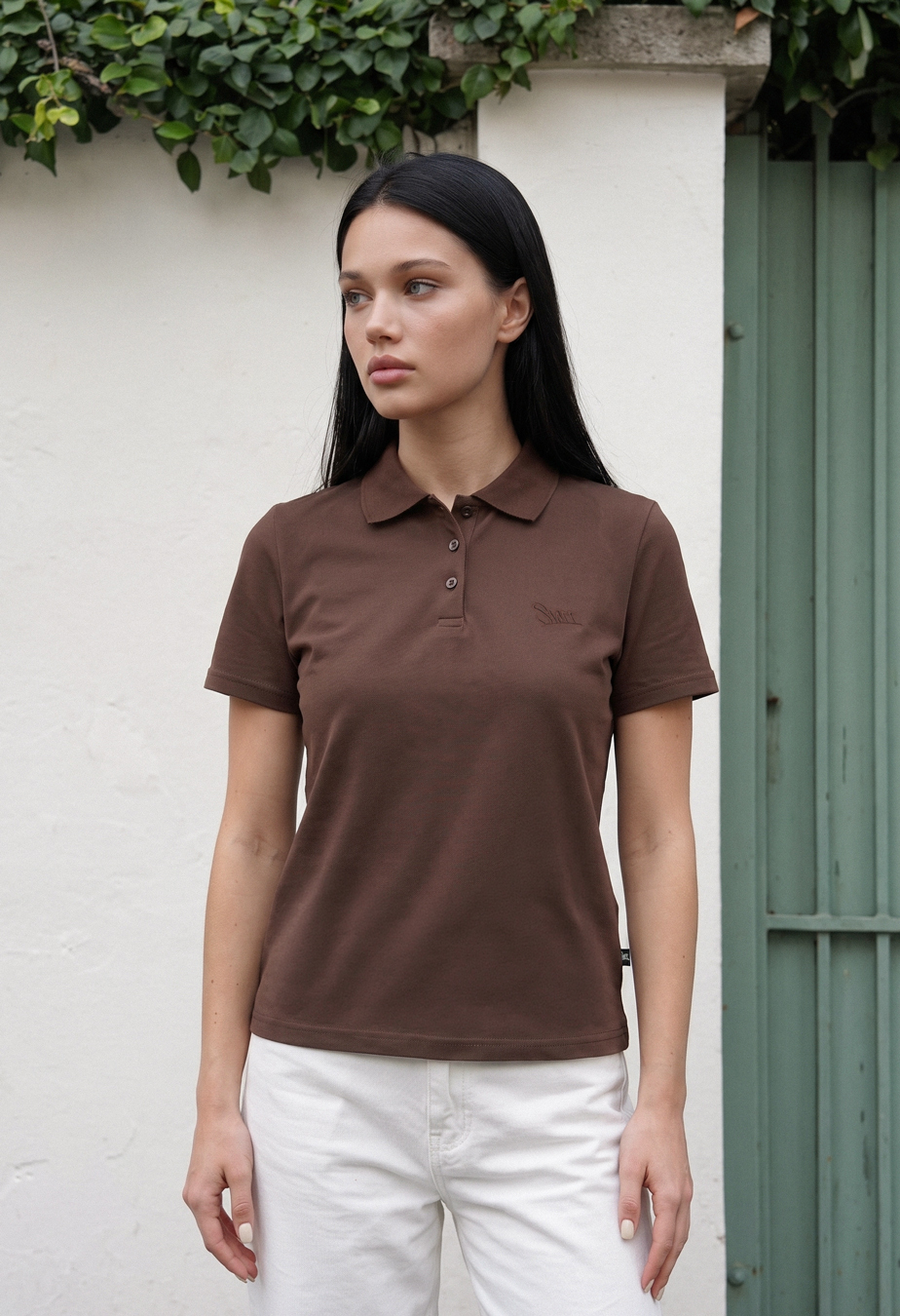 Polo Staff brown logo