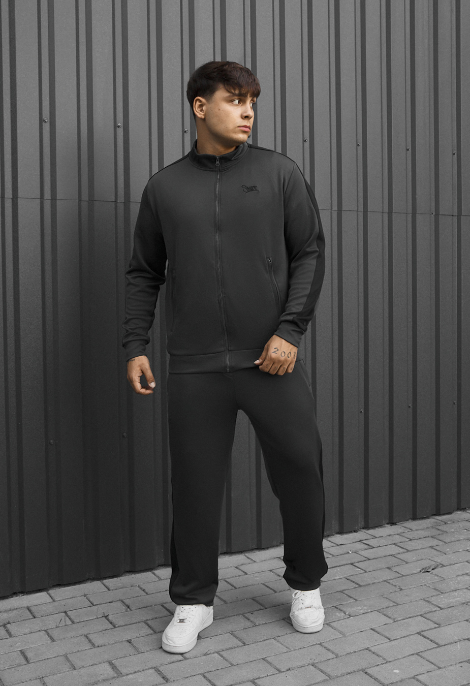 Dres Staff lampas zip logo dark gray