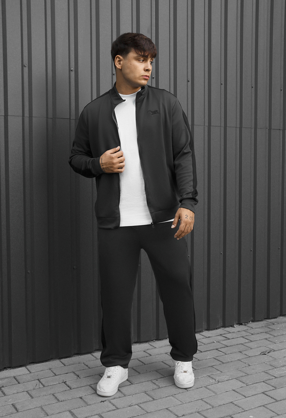 Dres Staff lampas zip logo dark gray