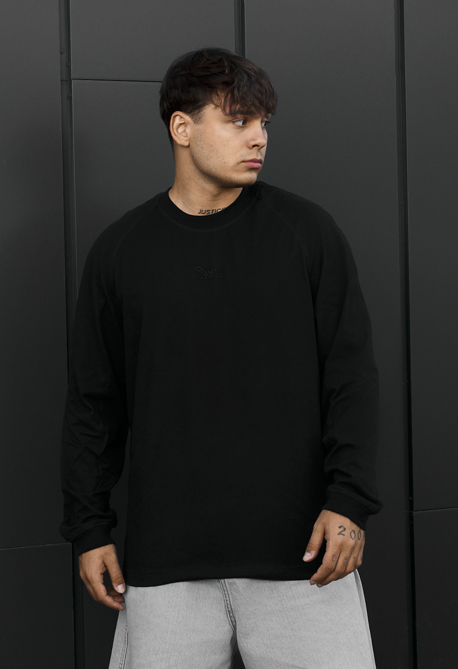 Longsleeve Staff black logo