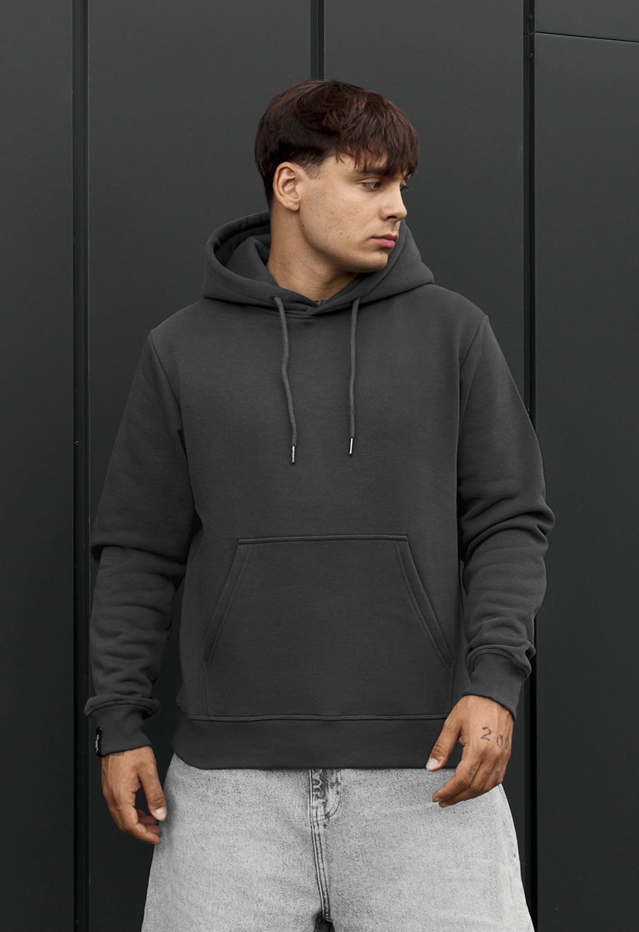 Bluza Staff dark gray basic fleece