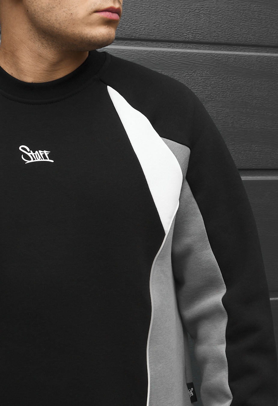 Bluza Staff val logo reflective oversize fleece