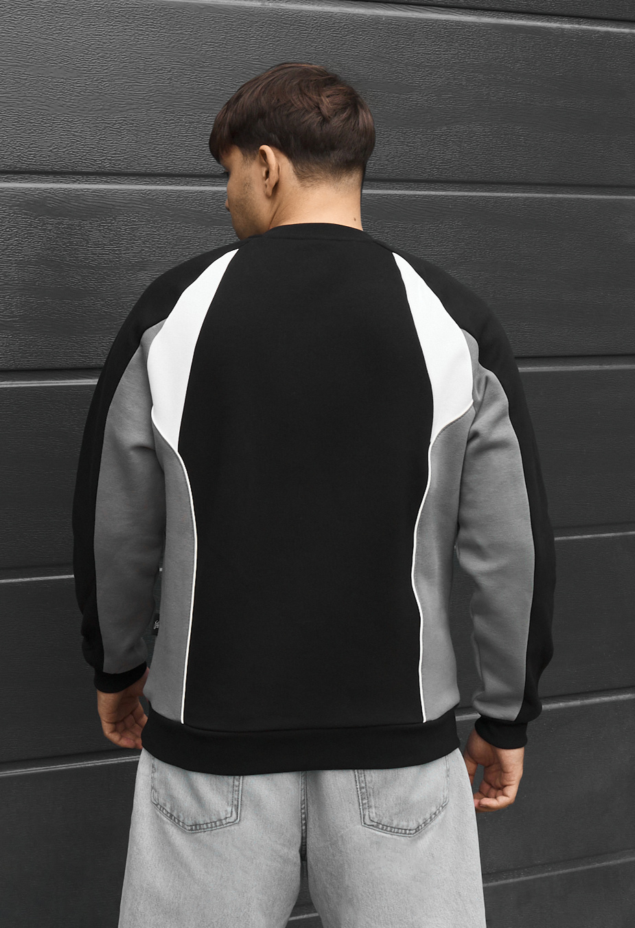 Bluza Staff val logo reflective oversize fleece