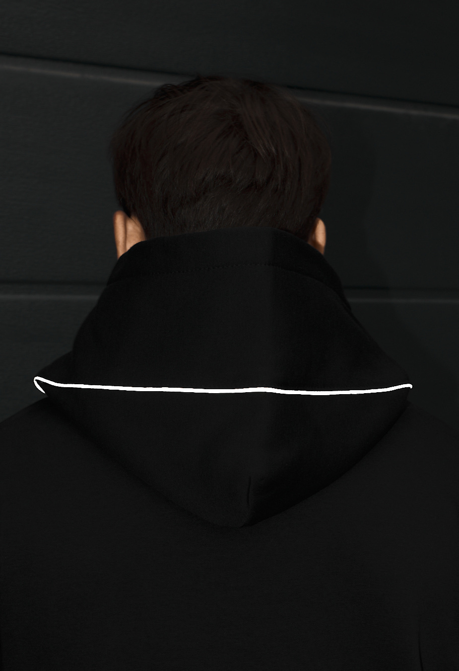 Bluza Staff black oversize reflective fleece