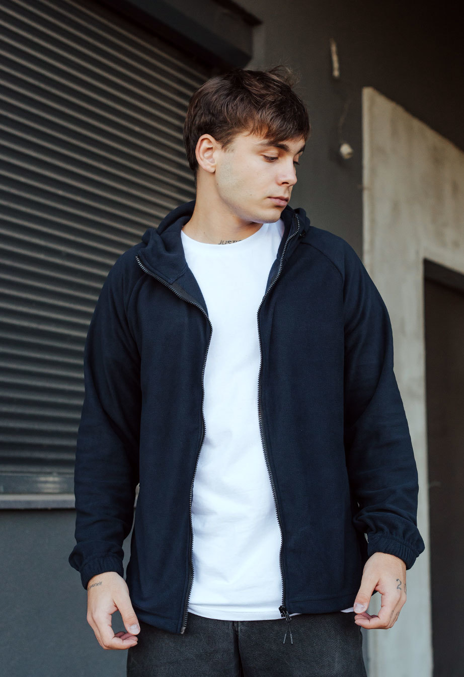 Bluza flisowa Staff black zip